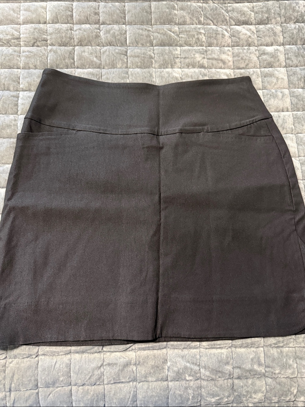 Women's Black Mini Skirt with Stretch Waistband